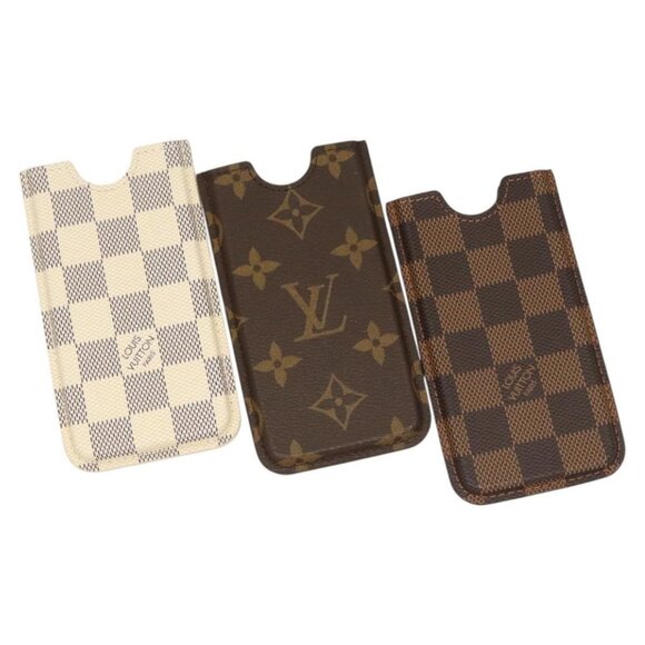 LOUIS VUITTON Damier Ebene Monogram Damier Azur iPhone Case 3Set LV Auth 122874 - Picture 1 of 16